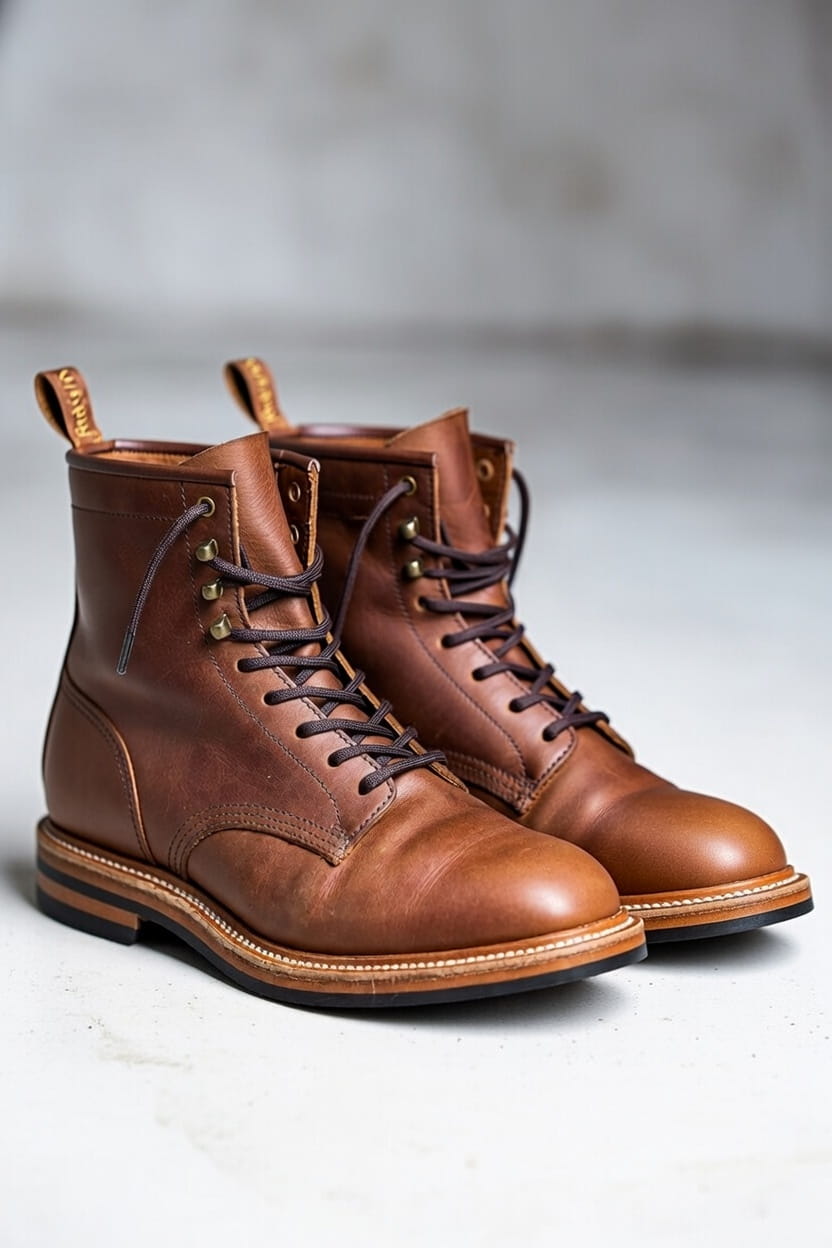 RM Williams boots showing rich natural patina after years of care